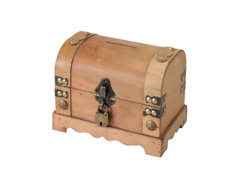 HMF 6414-50 Spardose Holz Schloss 18 x 12 x 14 cm Klein Namibia