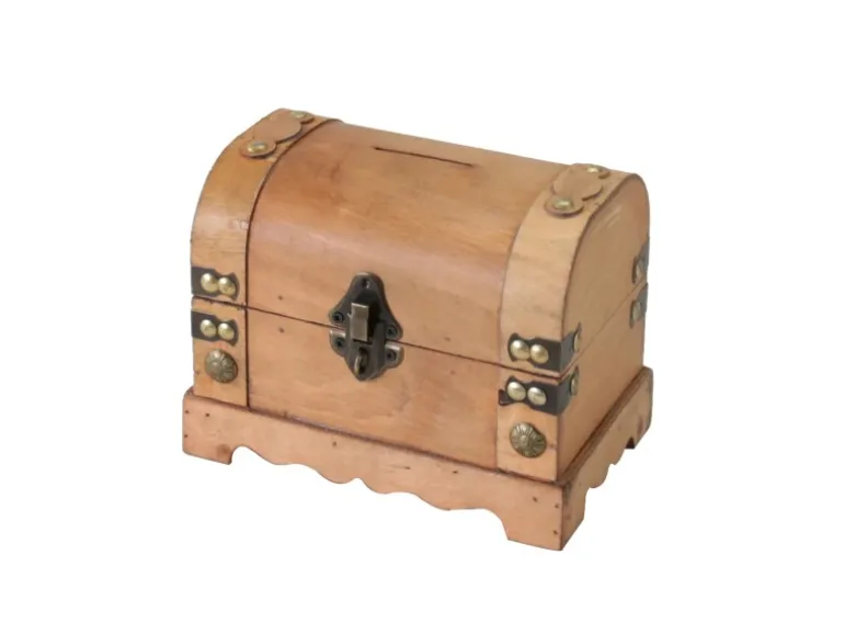 HMF 6414-50 Spardose Holz Schloss 18 x 12 x 14 cm Klein Namibia