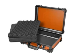 HMF 15502-18 Transportkoffer Rasterschaumstoff Universalkoffer 39 x 29 x 12 cm Orange