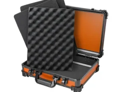 HMF 15502-18 Transportkoffer Rasterschaumstoff Universalkoffer 39 x 29 x 12 cm Orange