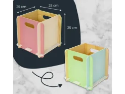 HMF Aufbewahrungsbox 3740 Holz zum Zusammenstecken 25cm in Mehrfarbig