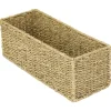 HMF Aufbewahrungskorb Badezimmer Korb Geflochten Seegras 38 x 15 x 14 cm