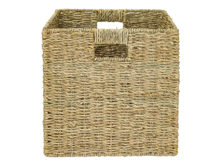 HMF Aufbewahrungskorb Korb Geflochten Seegras Kallax 32 x 34 x 32 cm
