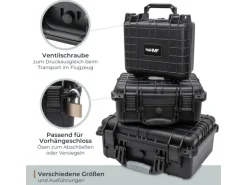 HMF ODK100 Outdoor-Fotokoffer Transportkoffer Rasterschaumstoff 23 x 19 x 11 cm