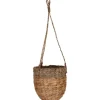 Hängeampel aus Wasserhyazinthe und Seegras Ø 16 cm x 15 cm Natur