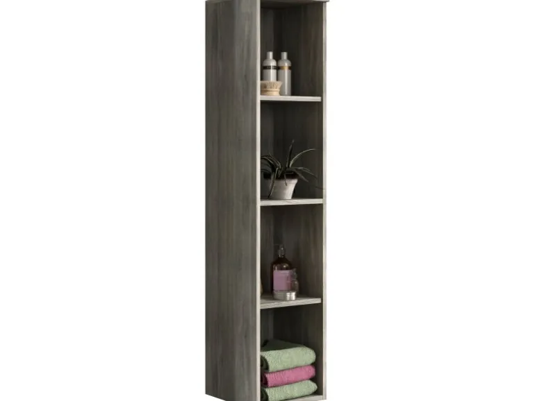 Hängeregal York Rauchsilber 30 cm x 136 cm vier offene Fächer