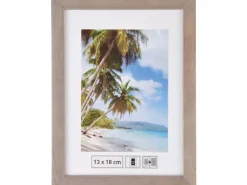 Holzbilderrahmen Grau Glatt 13 cm x 18 cm