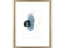 Holz-Bilderrahmen Silber/Gold 18 cm x 24 cm