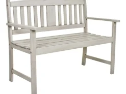 Holz-Gartenbank Stirling 2-Sitzer Grau lackiert 86 x 110 x 56,5 cm