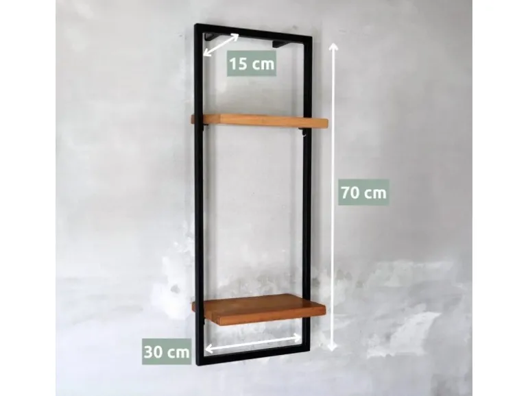 holz4home 4 Teiliges Wandregale in Schwarz Gerahmt von holz4home Natur ohne Baumkante