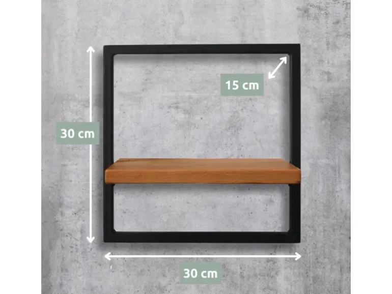 holz4home 4 Teiliges Wandregale in Schwarz Gerahmt von holz4home Natur ohne Baumkante