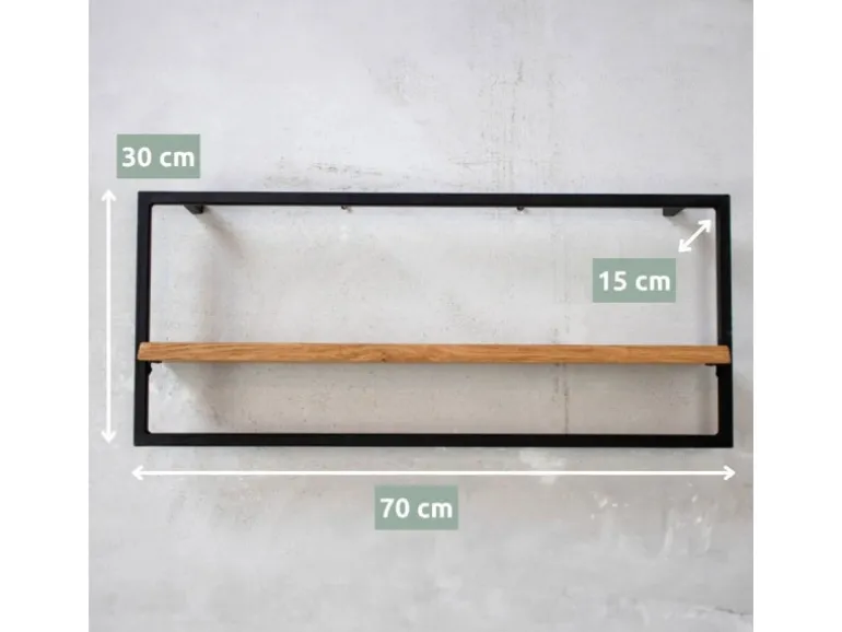holz4home 4 Teiliges Wandregale in Schwarz Gerahmt von holz4home Natur mit Baumkante