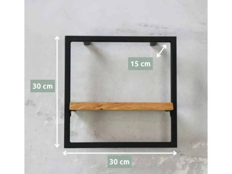 holz4home 4 Teiliges Wandregale in Schwarz Gerahmt von holz4home Natur mit Baumkante