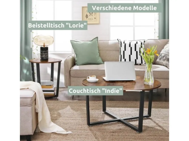 holz4home Beistelltisch Lorie Rund
