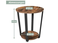 holz4home Beistelltisch Lorie Rund