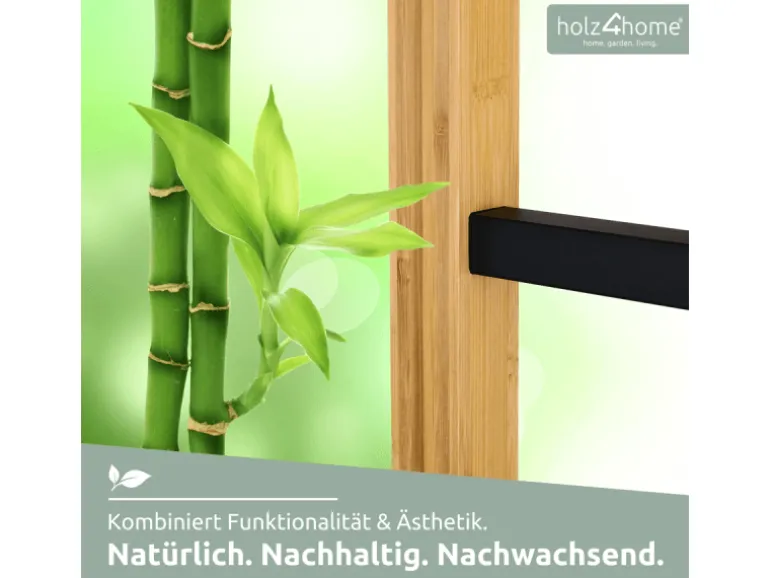 holz4home Getränkekistenregal aus Holz Inklusive Edelstahlablage 8 Kisten Schwarz