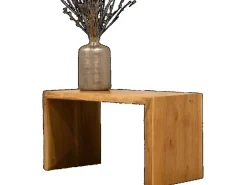 holz4home Massivholz Hocker Bank aus Eiche mit Baumkante S