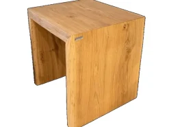 holz4home Massivholz Hocker Bank aus Eiche mit Baumkante XS