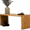holz4home Massivholz Hocker Bank aus Eiche mit Baumkante L