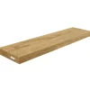 holz4home Schwebendes Wandregal aus Eiche 80cm Ohne Baumkante Natur