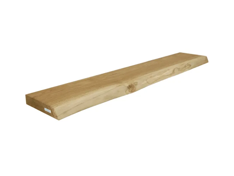 holz4home Schwebendes Wandregal aus Eiche 120cm mit Baumkante Natur