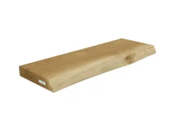 holz4home Schwebendes Wandregal aus Eiche 60cm mit Baumkante Natur
