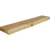 holz4home Schwebendes Wandregal aus Eiche 100cm mit Baumkante Natur