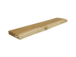 holz4home Schwebendes Wandregal aus Eiche 100cm mit Baumkante Natur