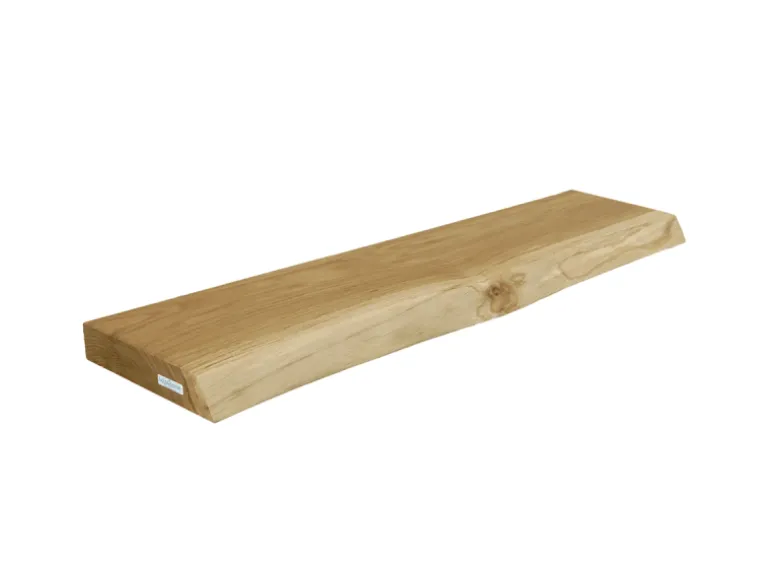 holz4home Schwebendes Wandregal aus Eiche 80cm mit Baumkante Natur
