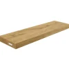 holz4home Schwebendes Wandregal aus Eiche 70cm Ohne Baumkante Natur