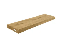 holz4home Schwebendes Wandregal aus Eiche 70cm Ohne Baumkante Natur