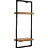 holz4home Wandregal High in Schwarz Gerahmt von holz4home Natur mit Baumkante