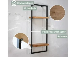holz4home Wandregal High in Schwarz Gerahmt von holz4home Natur mit Baumkante