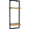 holz4home Wandregal High in Schwarz Gerahmt von holz4home Natur ohne Baumkante