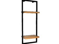 holz4home Wandregal High in Schwarz Gerahmt von holz4home Natur ohne Baumkante