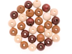 Holzperle Ø 10 mm, 47 Stück Braun-Mix FSC®