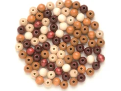 Holzperle Ø 6 mm, 118 Stück Braun-Mix FSC®