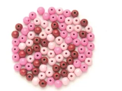 Holzperle Ø 6 mm, 118 Stück Rosa-Mix FSC®