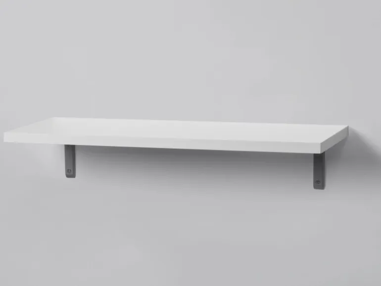 Holz-Wandregal Oldham 80 cm x 20 cm Eiche massiv