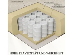 HOMCOM Aufstehsessel Polyester Stahl Beige 66L x 90B x 96H cm