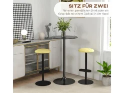 HOMCOM Bartisch Runder Tresentisch