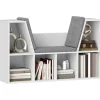 HOMCOM Bücherregal Aufbewahrungsregal Spanplatte Weiß 105L x 30B x 63H cm