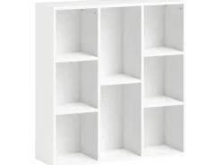 HOMCOM Bücherregal Standregal mit 8 Ebenen Aufbewahrungsregal