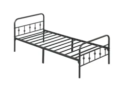 HOMCOM Bettrahmen Bettgestell Metall Schwarz 206,9L x 91,8B x 82,5H cm