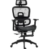 HOMCOM Bürostuhl mit Armlehne Polyester Schwarz 66L x 64B x 114-122H cm