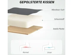 HOMCOM Bürostuhl mit Massagefunktion Mikrofaser-Stoff Schaumstoff 69L x 64B x 112-120H cm Grau