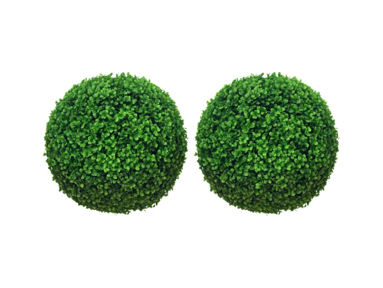 HOMCOM Buchsbaumkugel 2er Set für Indoor/Outdoor