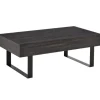 HOMCOM Couchtisch Spanplatte Eisen Dunkelgrau 110B x 60T x 40H cm