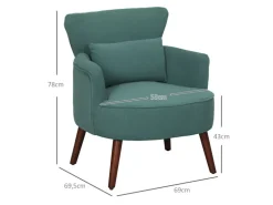 HOMCOM Einzelsessel Polyester Schaumstoff 69L x 69,5B x 78H cm