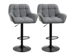 HOMCOM 2er-Set Barhocker Barstuhl Grau